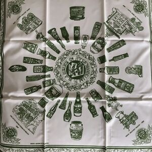 Heinz Museum Green and White Graphic Scarf